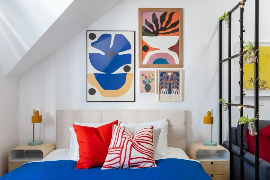 A bedroom, finished — interiors