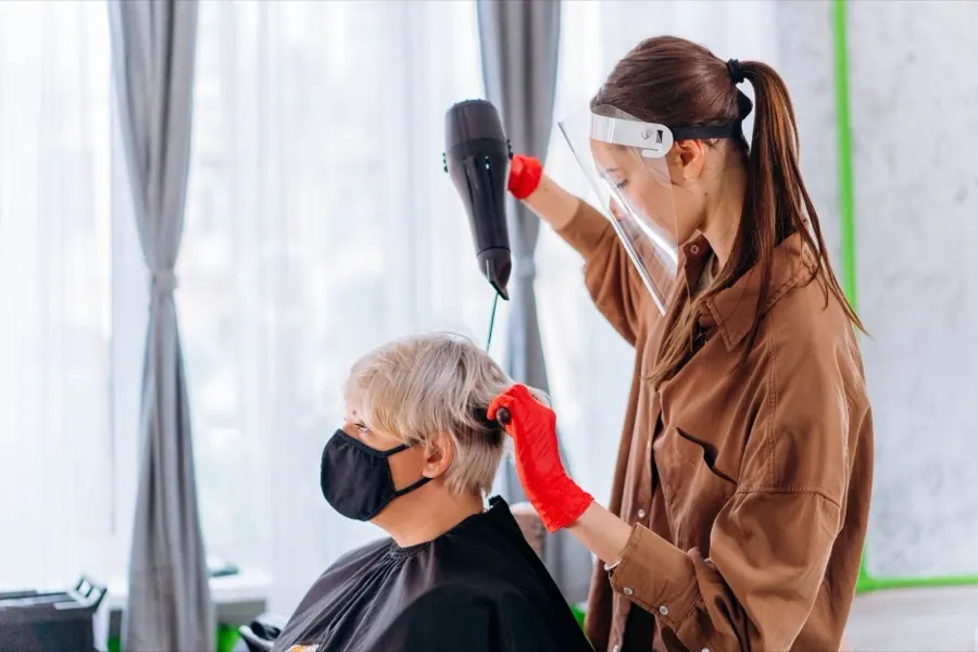 A blow-dry, finished — salons