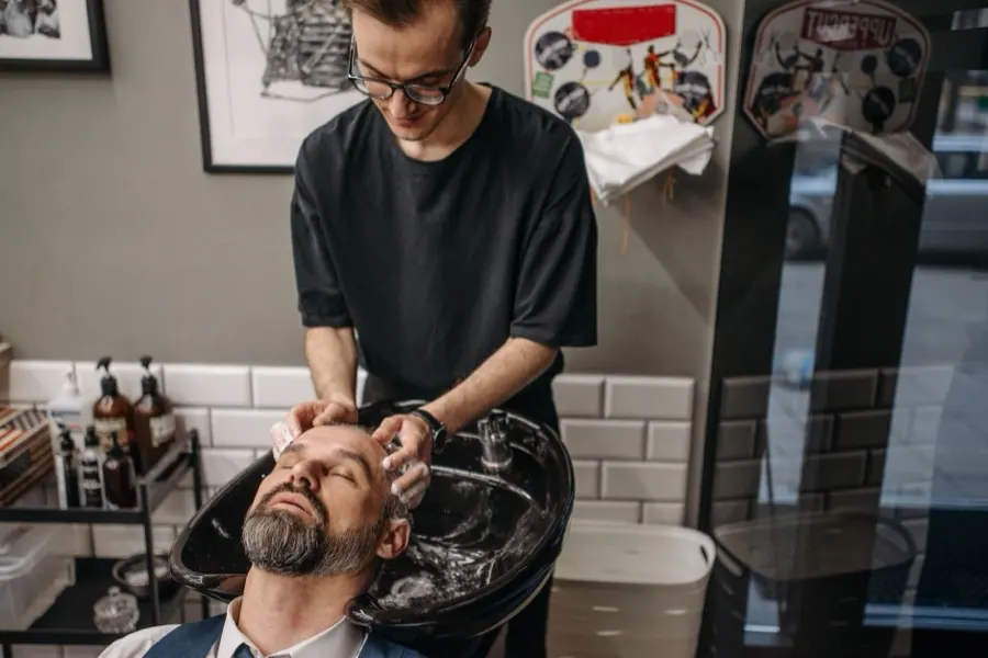 At the basin — salons